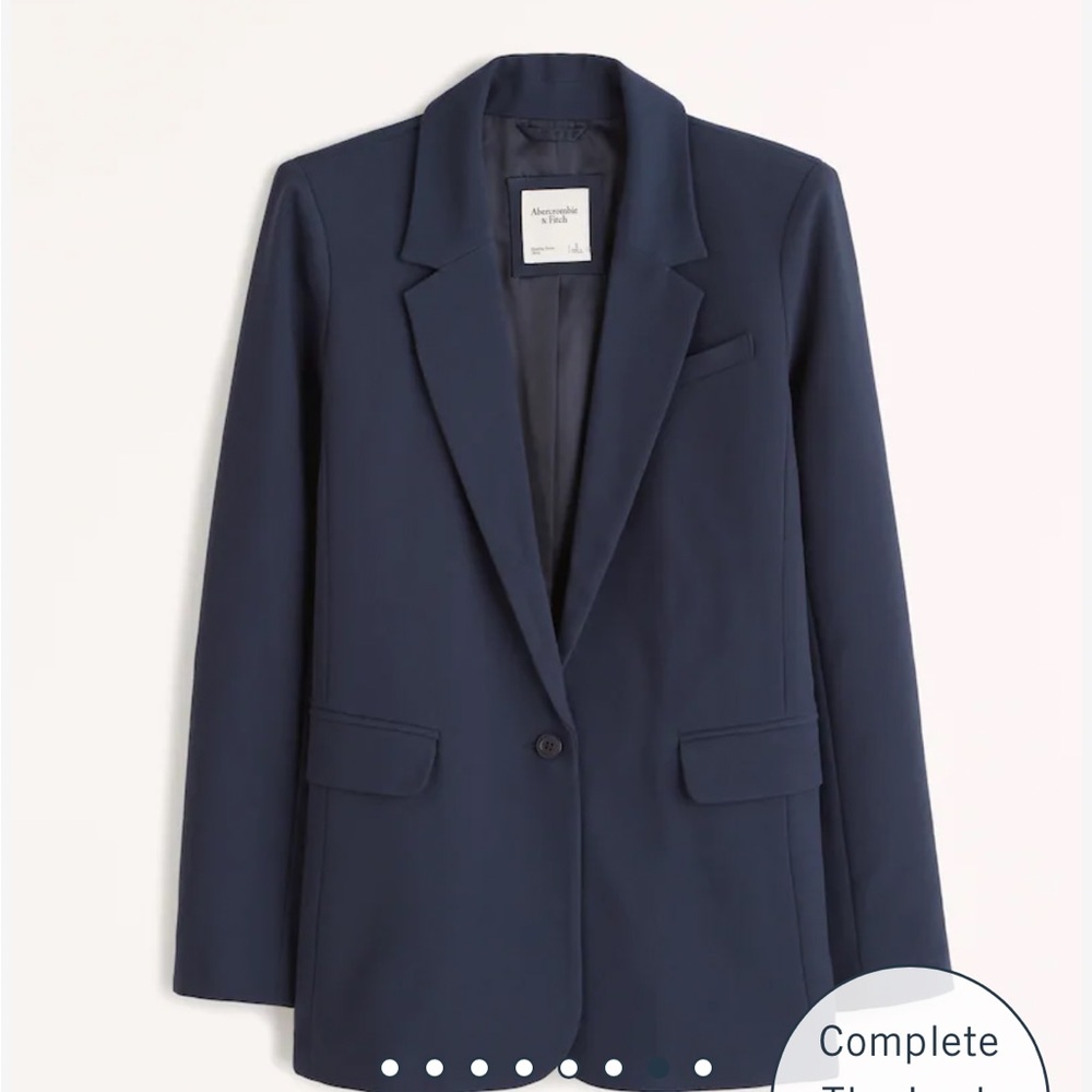 Boyfriend suiting blazer in small tall, navy